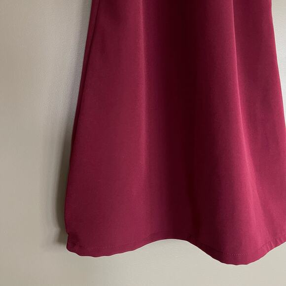 Lulu's‎ Comely Beaded Burgundy Dress Size Small Red Purple Embellished High Neck - Picture 9 of 16